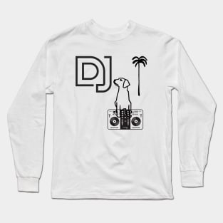 dj dog on the beach Long Sleeve T-Shirt